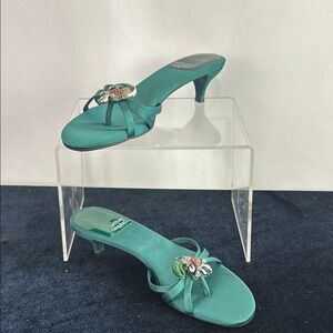Jeffrey Campbell Green w Beaded Partot Sandals